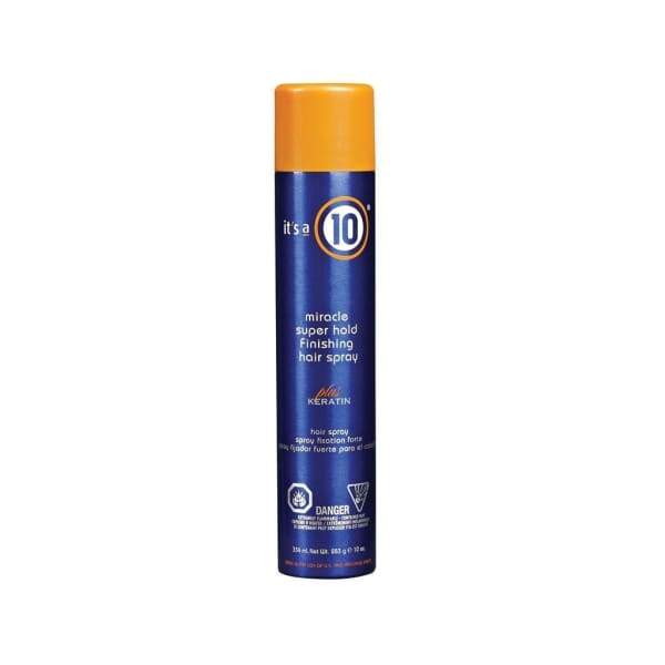 Its a 10 Miracle Super Hold Finish Spray plus Keratin 10 oz - Style-Aerosol