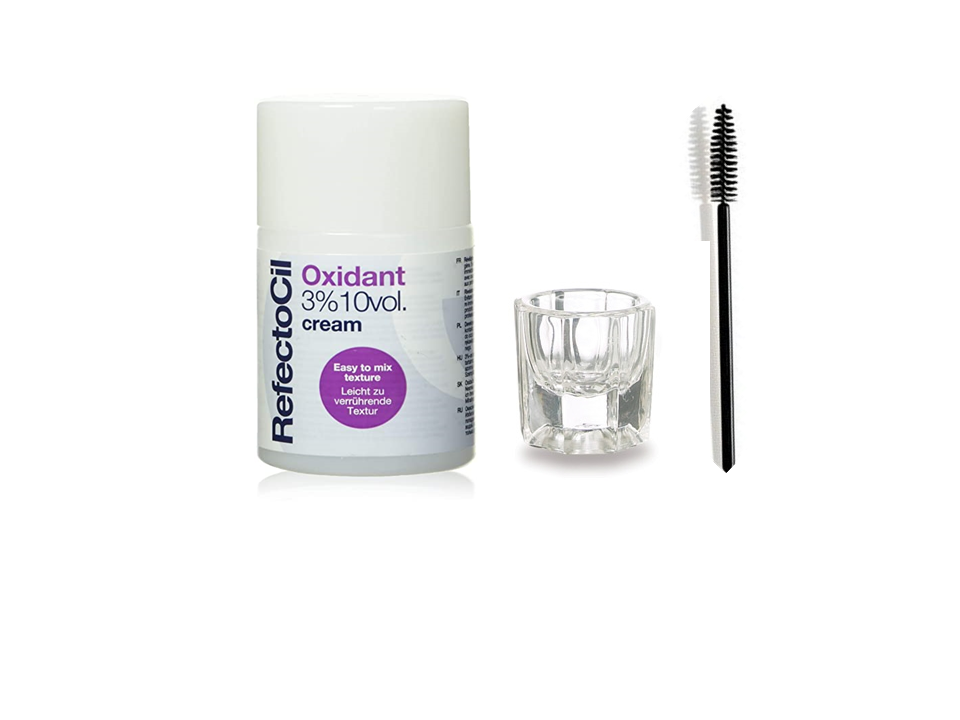 REFECTOCIL OXIDANT SET- Cream Oxidant 3% 3.38 oz + Mixing Brush + Mixing Dish